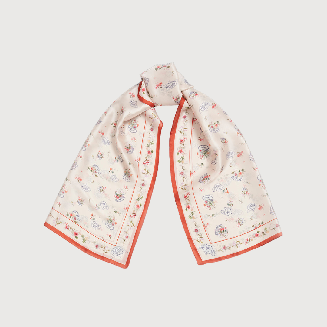 Fable England 午茶奶油長絲巾