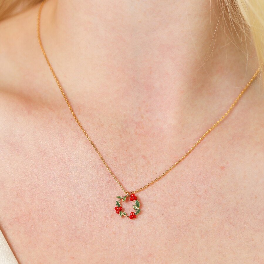 Lisa Angel 冬青花圈項鍊