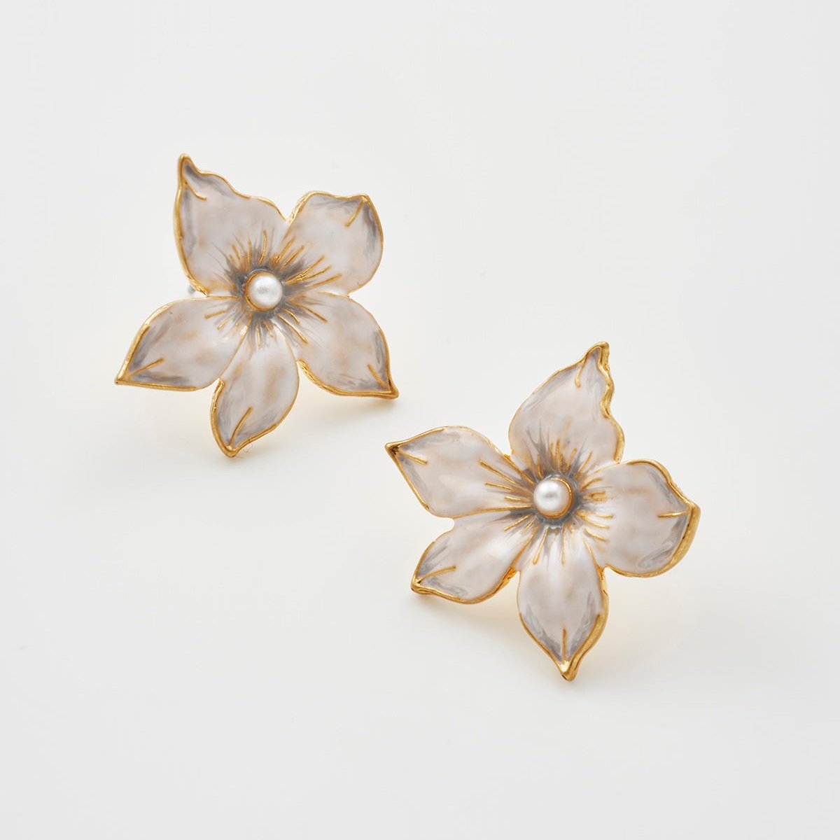 Fable England 茉莉花珍珠耳環