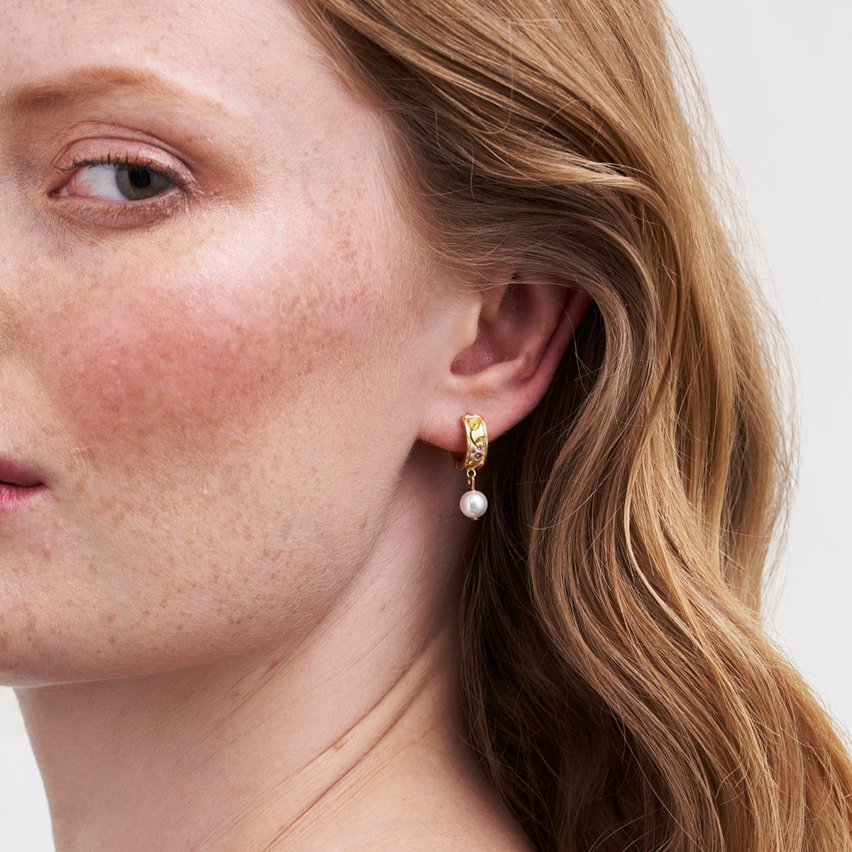 Fable England 黑莓荊棘珍珠耳環