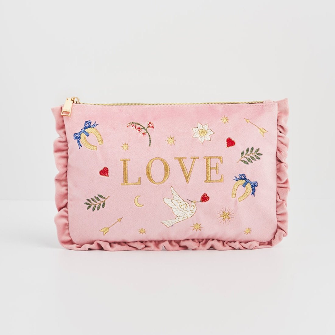 Fable England 愛心刺繡收納包