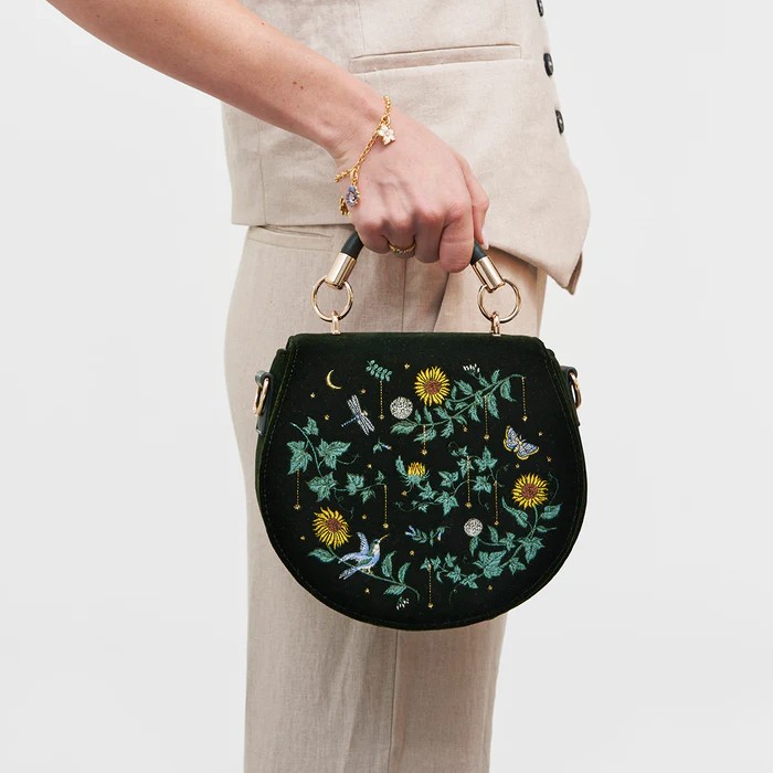 Fable England 向日葵刺繡馬鞍包