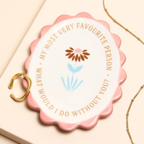 Lisa Angel 花朵粉邊飾品盤