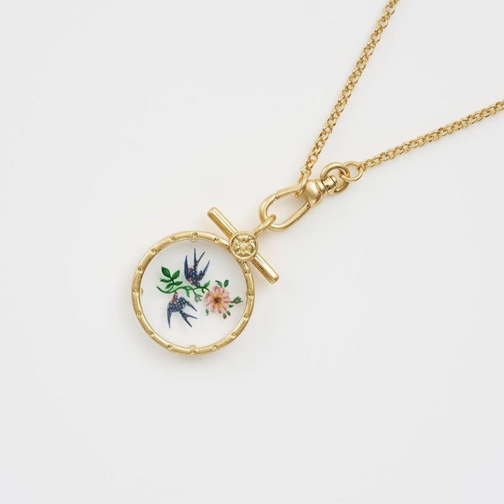 Fable England 燕子單鏡項鍊