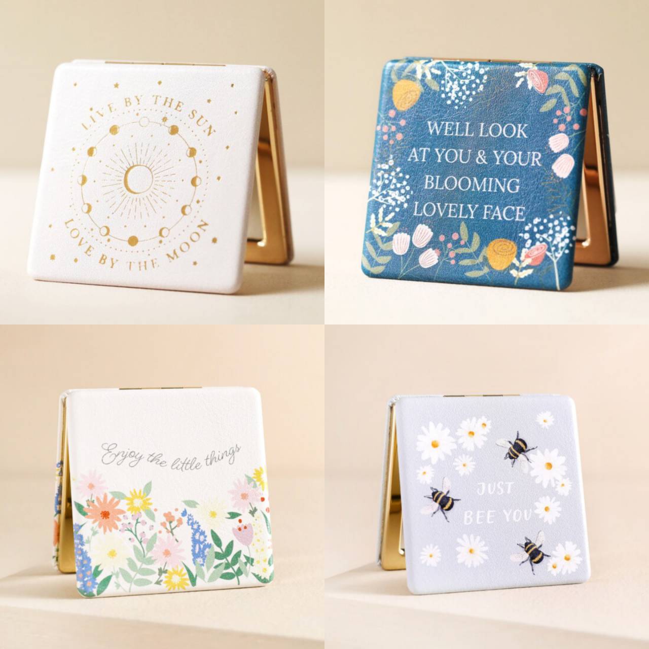 Lisa Angel 彩繪皮革隨身鏡