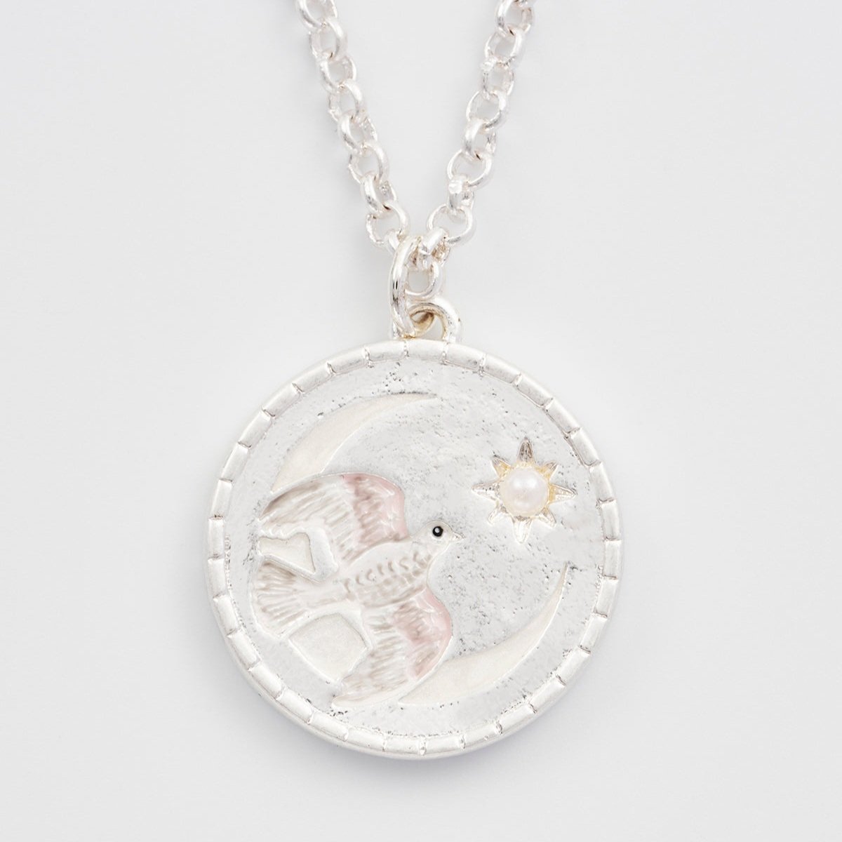Fable England 和平鴿圓牌項鍊