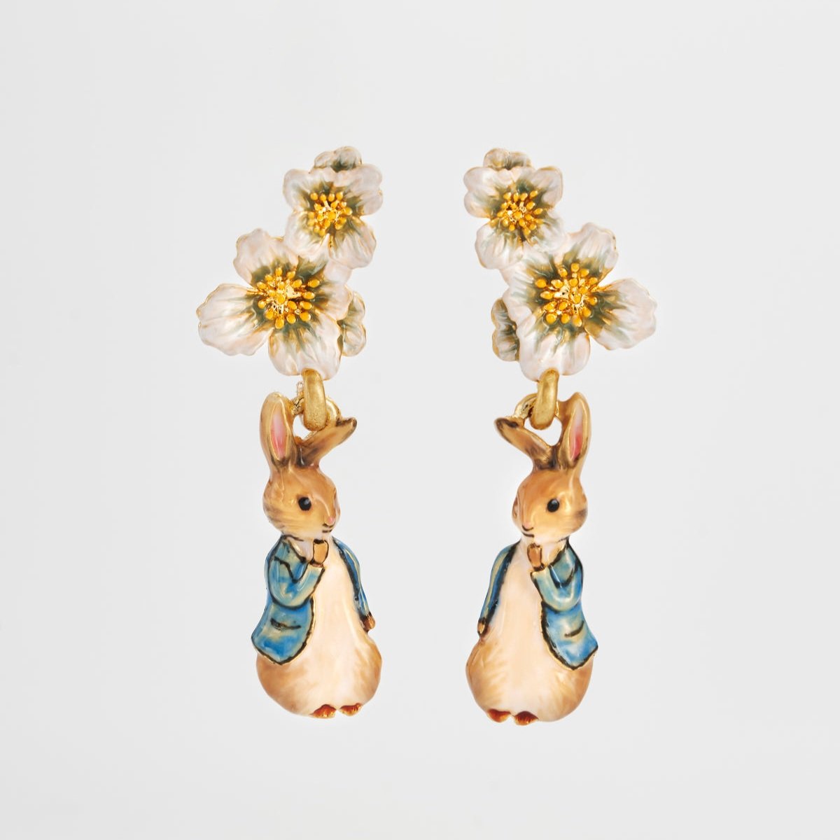 Fable England 彼得兔花卉耳環