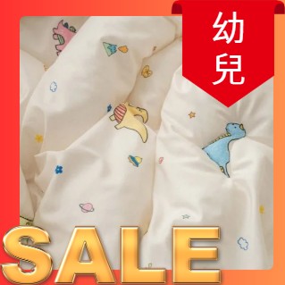 【賠本出清/韓國廣藏棉被】宇宙小恐龍 抗塵螨 黃色-寶寶被