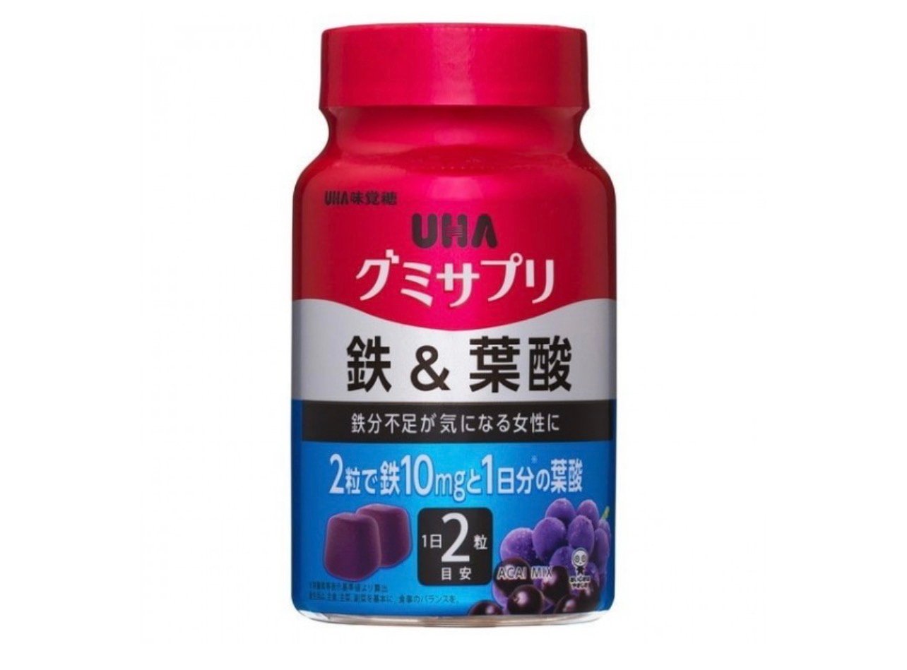 UHA 味覺糖 補鐵&葉酸 營養軟糖 60粒 30日份罐裝