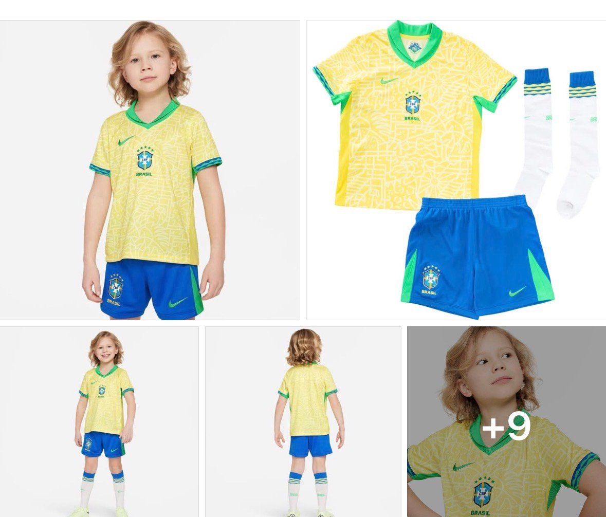 🍎 Nike Brazil 巴西主場隊球迷版 足球套裝