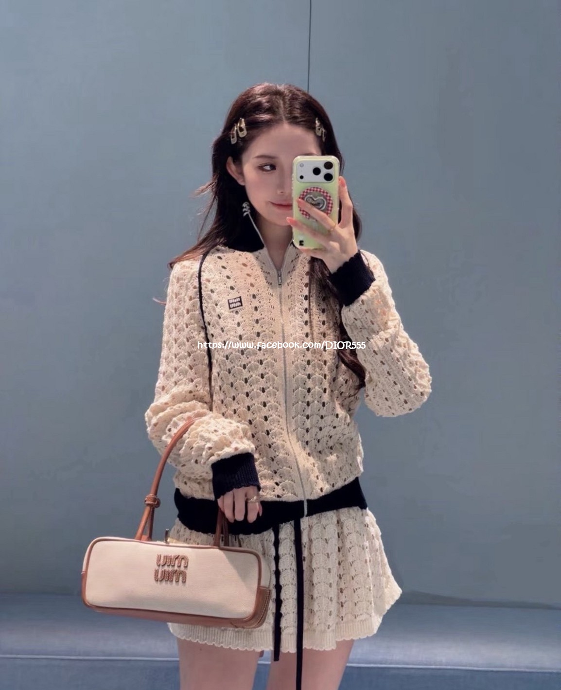 miumiu鏤空鈎花外套