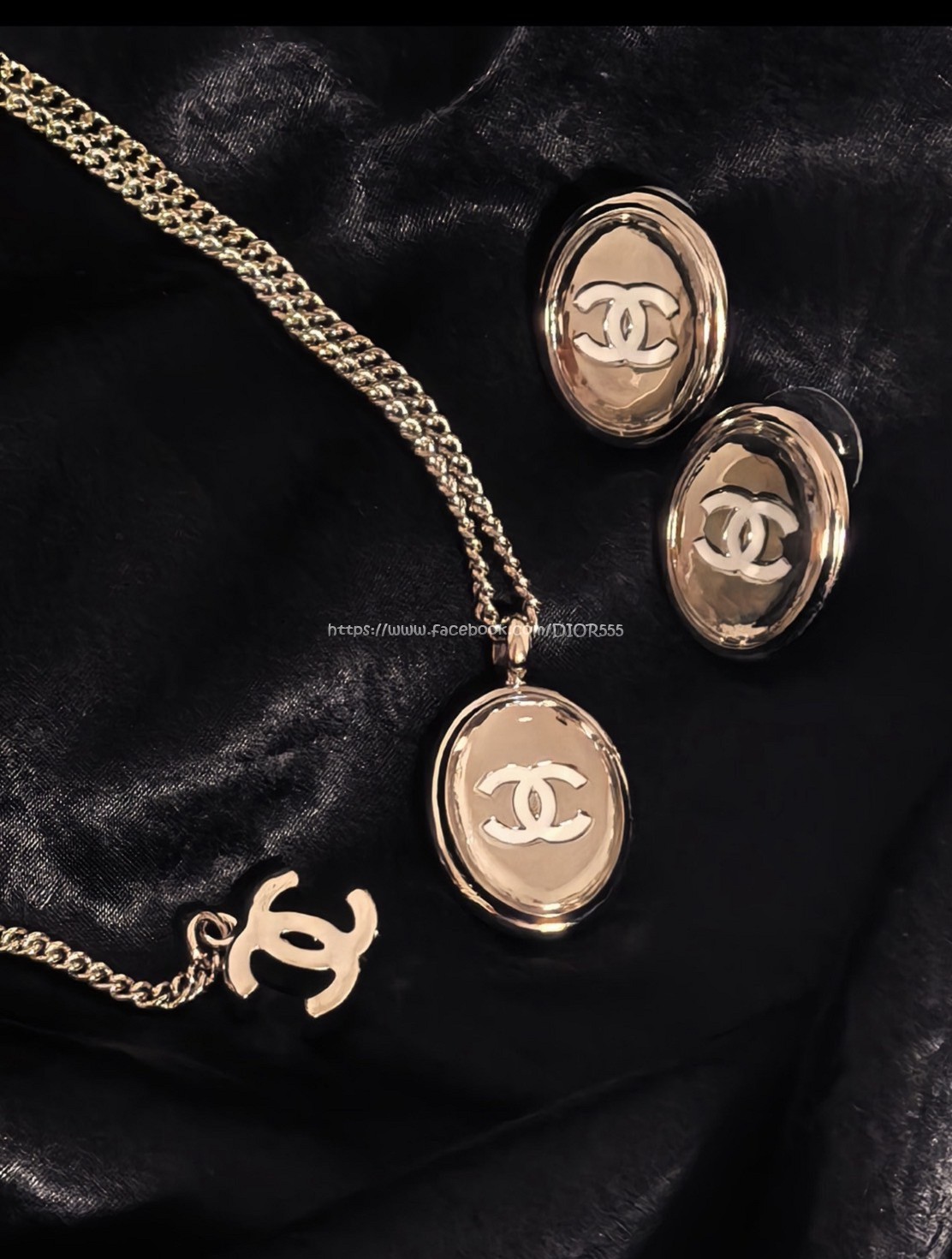 小香銀色鏡面耳環/項鍊/戒指