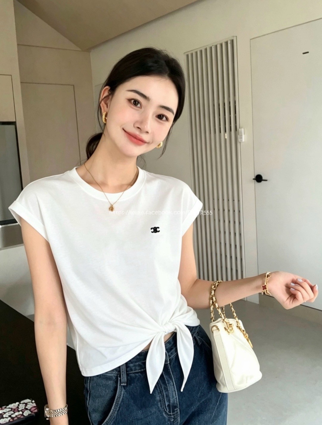 Celine凱旋門刺繡T