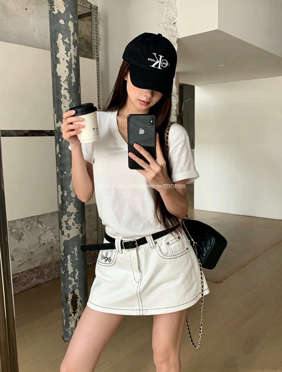 克羅心十字架牛仔褲裙