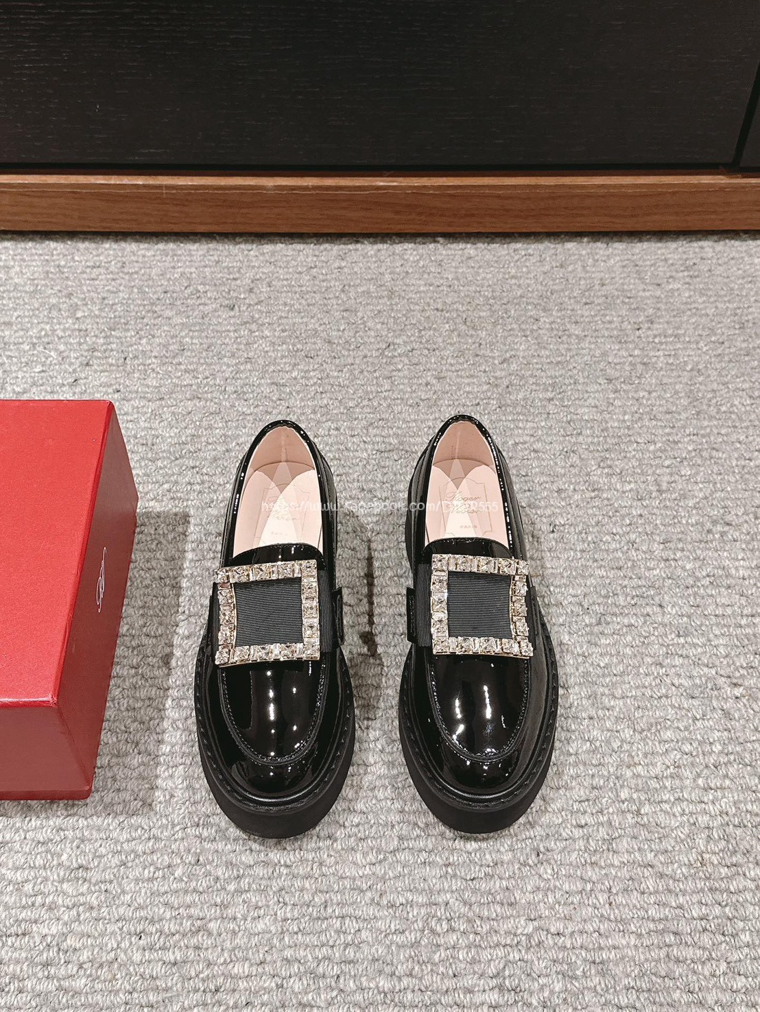 Rv厚底方扣樂福鞋