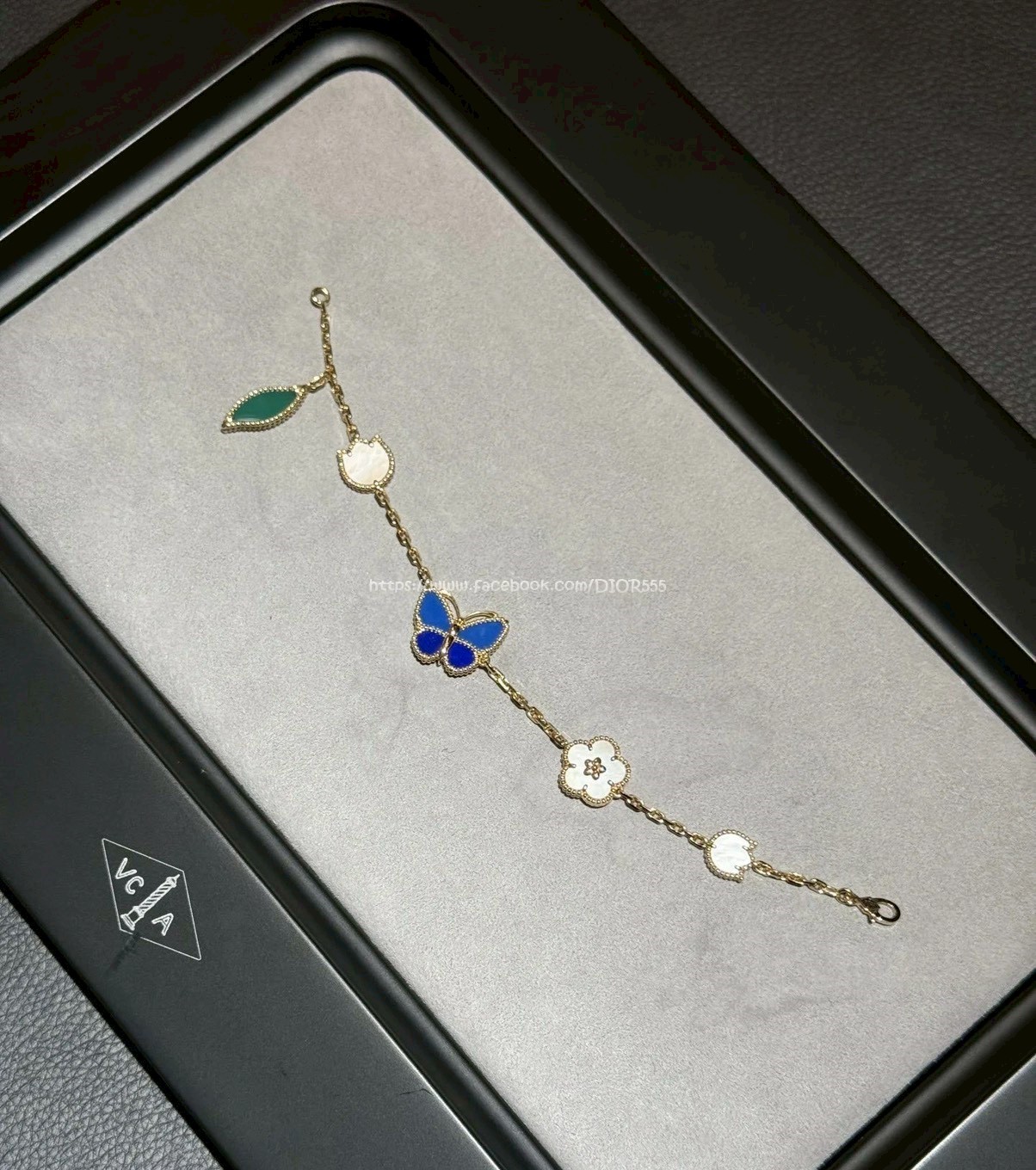 VCA藍色蝴蝶手鍊