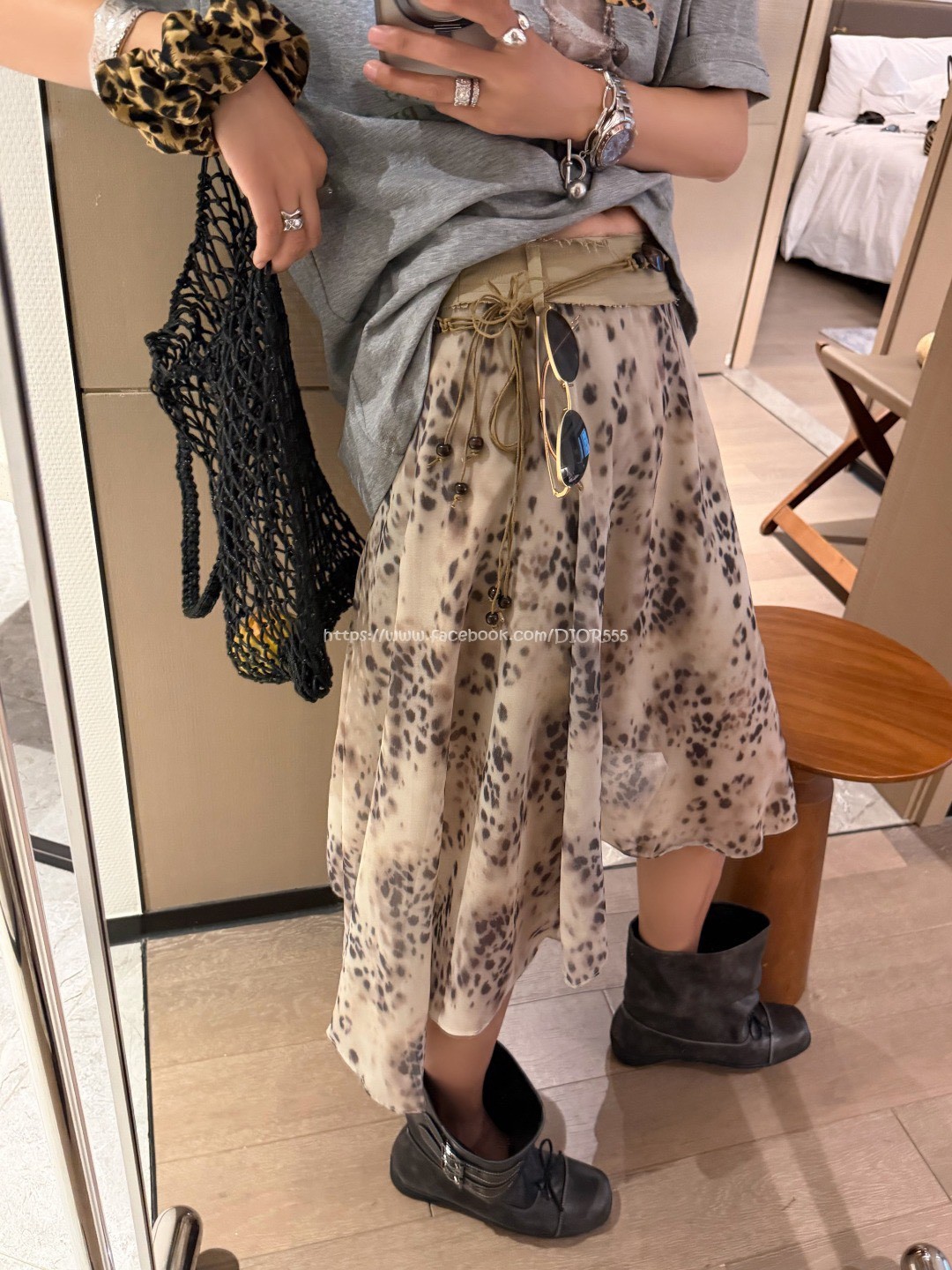 豹紋裙(送腰帶)