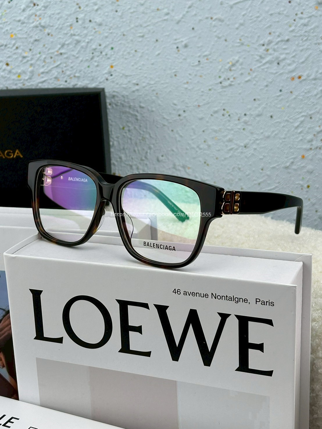 巴黎世家方框眼鏡