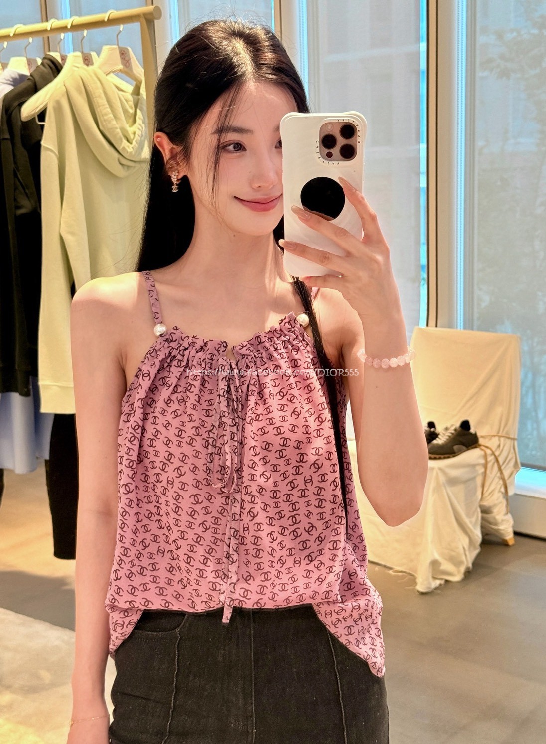 小香度假風滿印背心