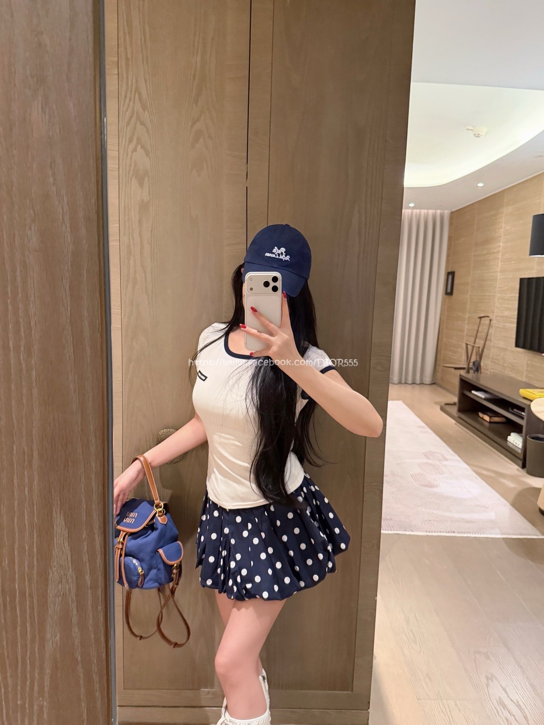 Miu Miu撞色顯瘦短袖T/褲裙