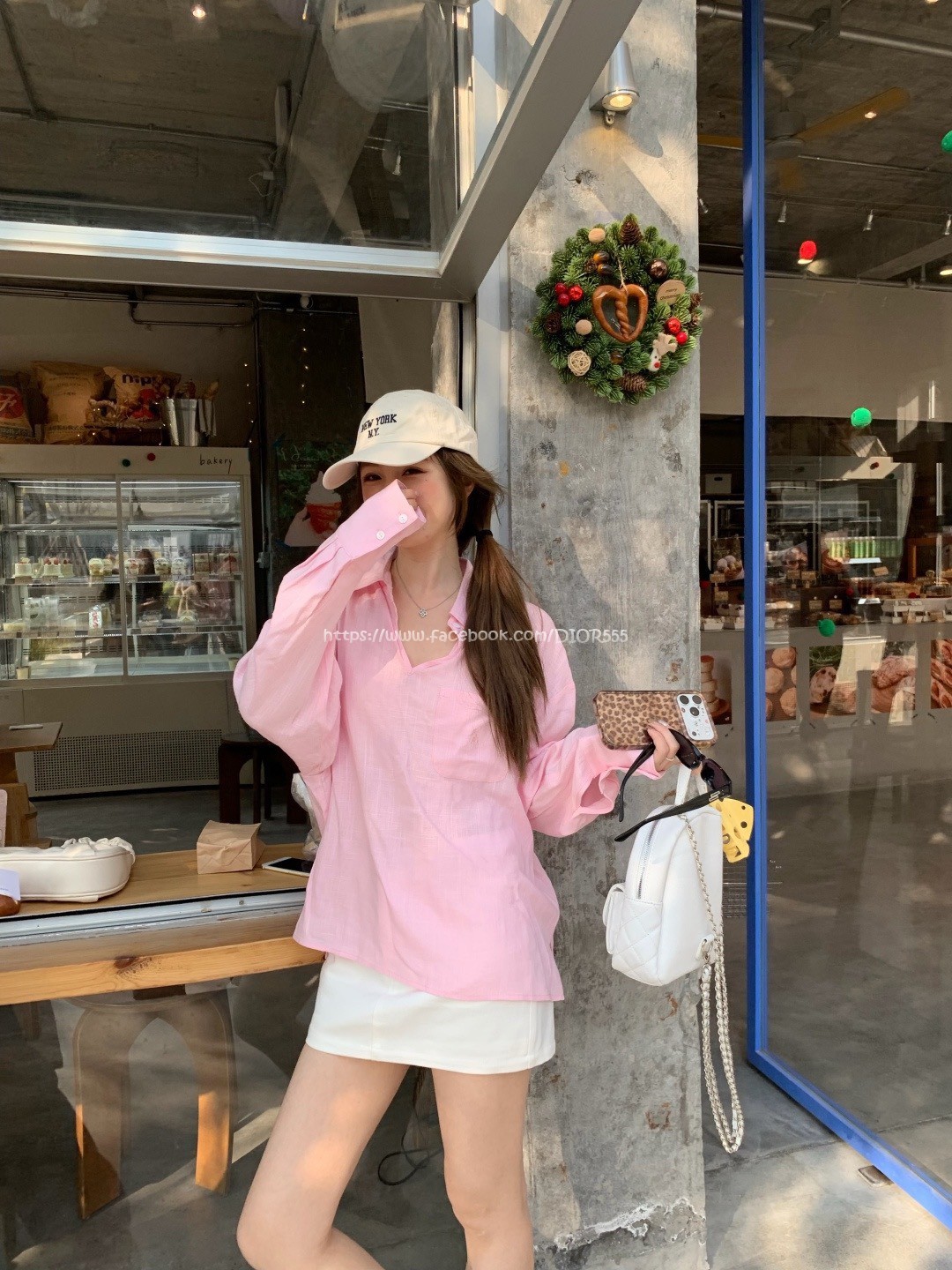 Polo亞麻襯衫上衣 