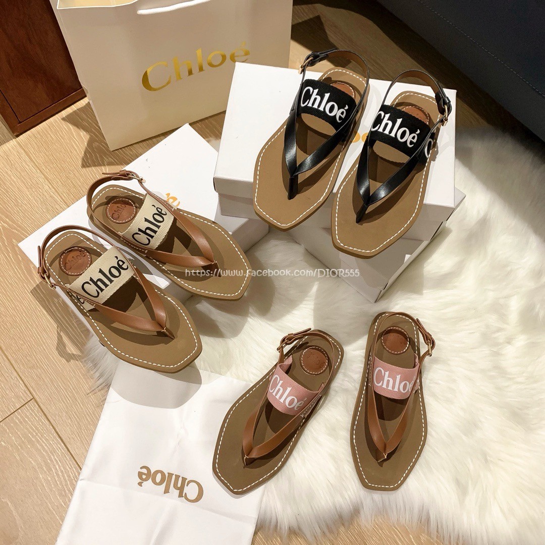 Chloe 交叉編織羅馬涼鞋