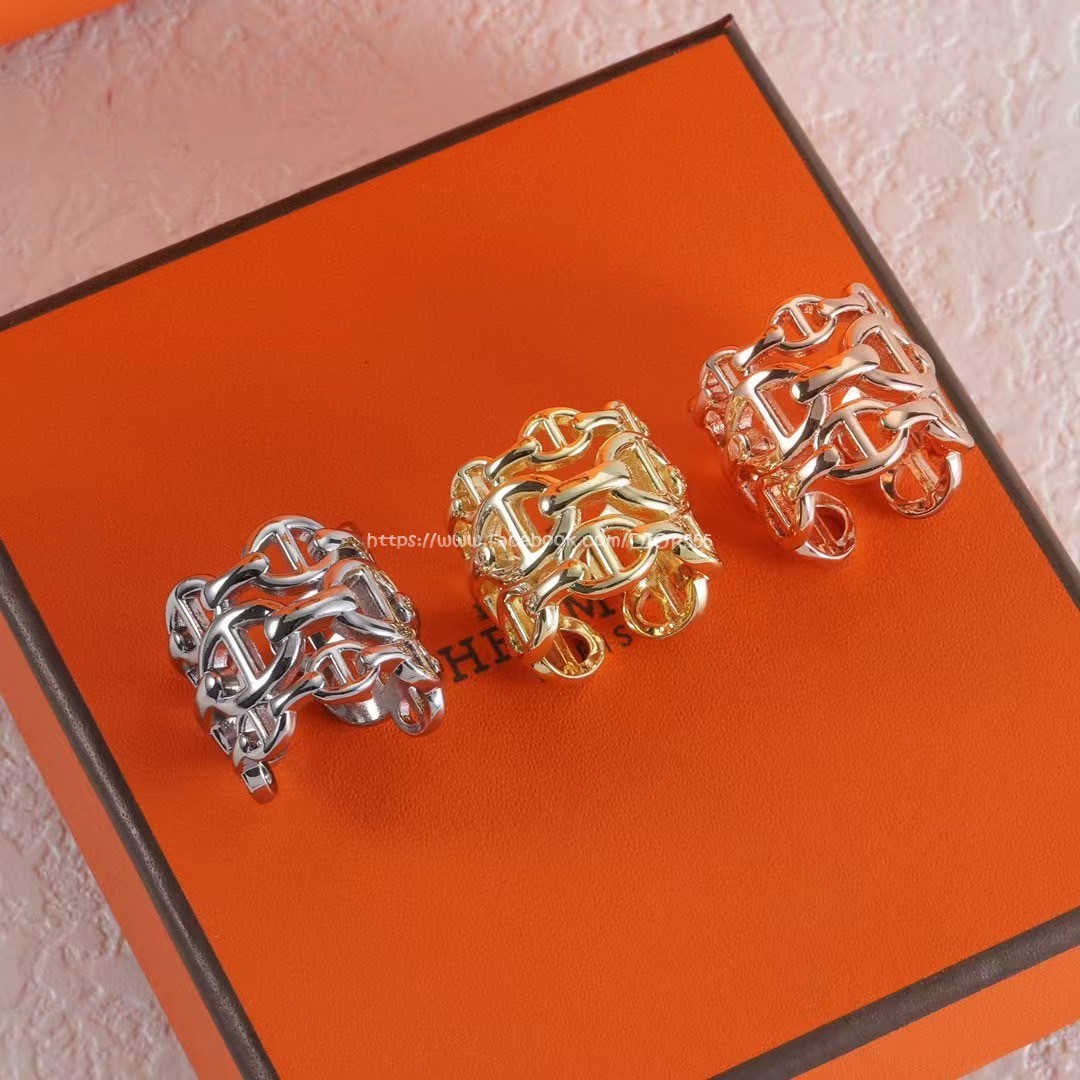 愛馬仕三層豬鼻戒指 