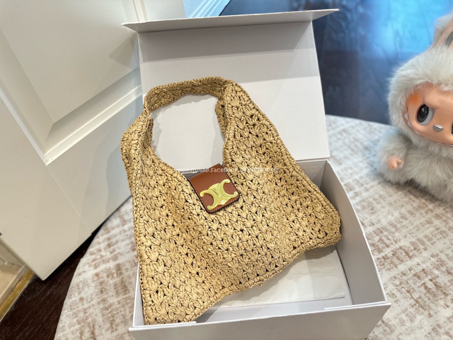 CELINE 草編托特包