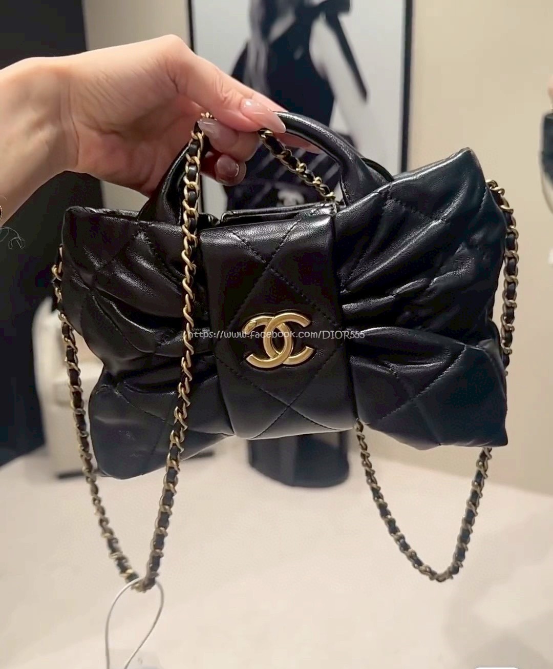 小香蝴蝶結鏈條包