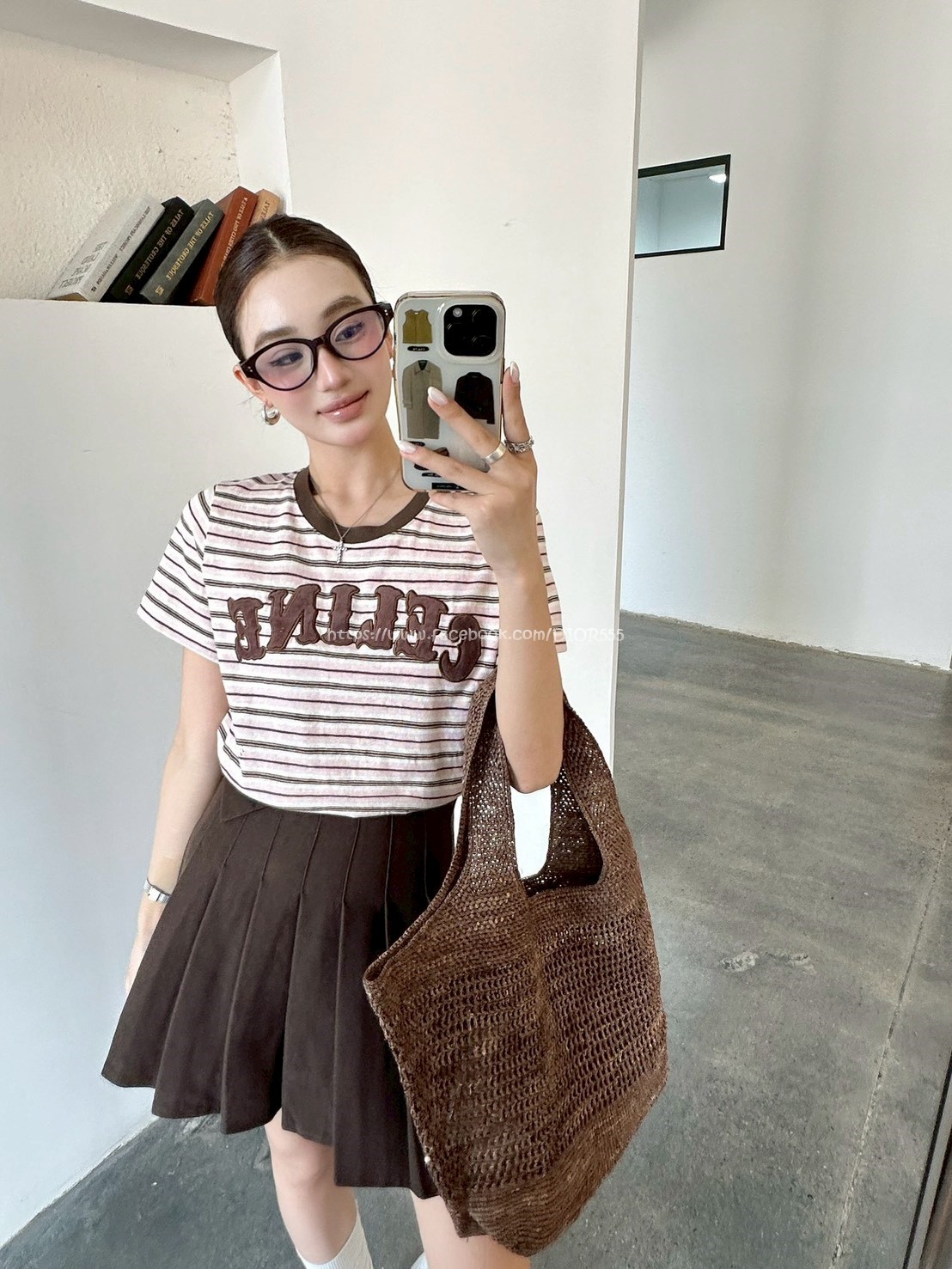 Celine條紋懶人棉T 