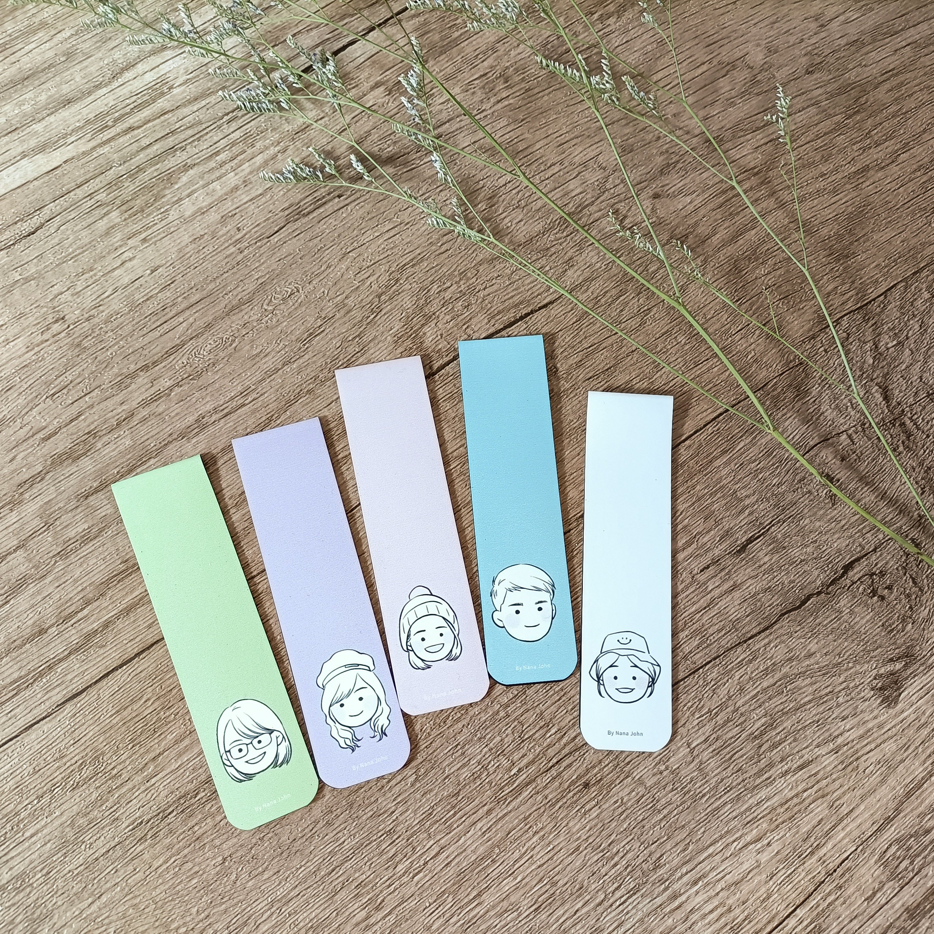 【客製化似顏繪】Ｑ版小頭_磁鐵書籤(附贈手機桌布)