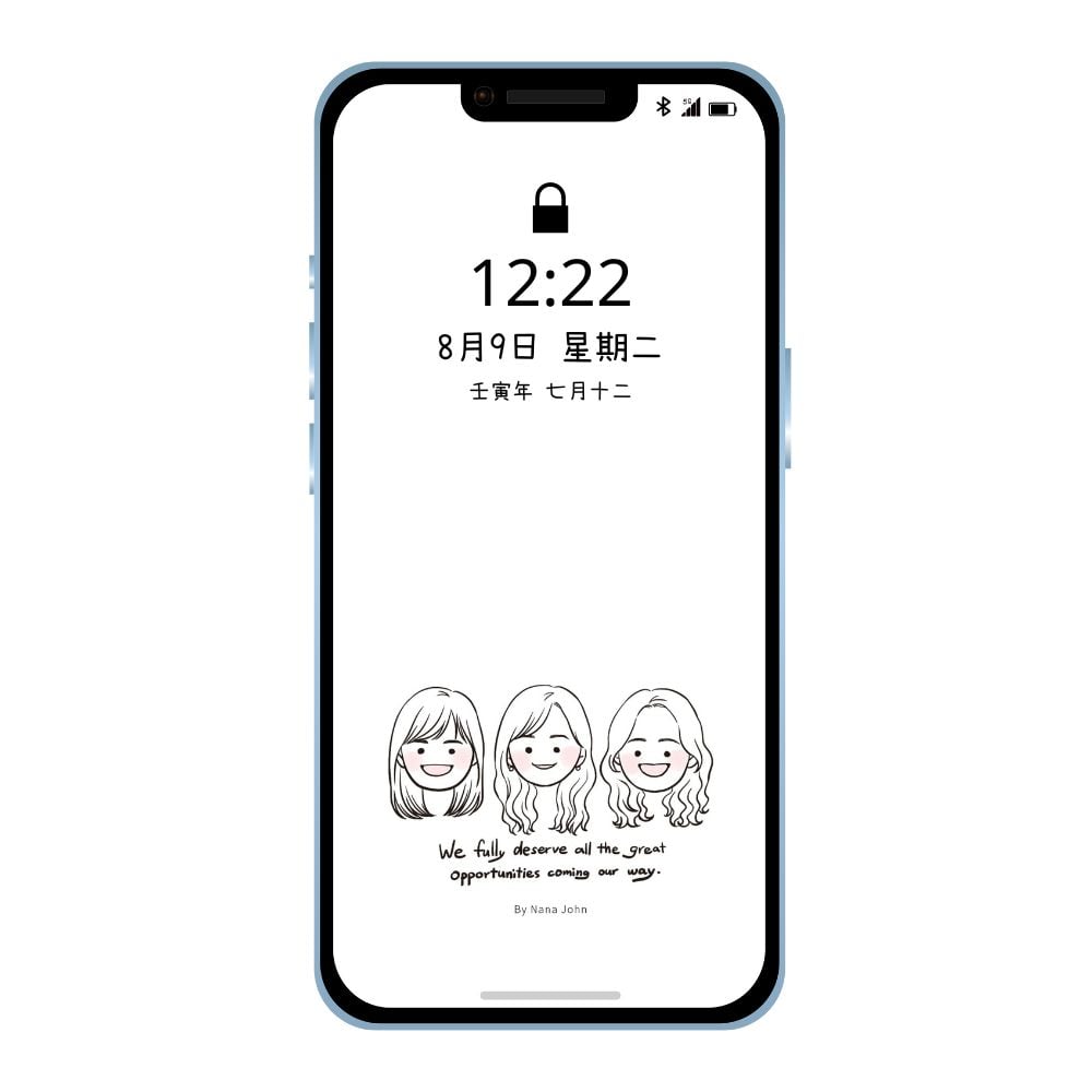 【客製化似顏繪】Ｑ版小頭_手機桌布