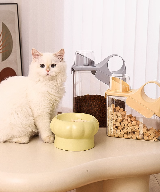 密封手持貓糧飼料桶 儲糧桶 零食桶