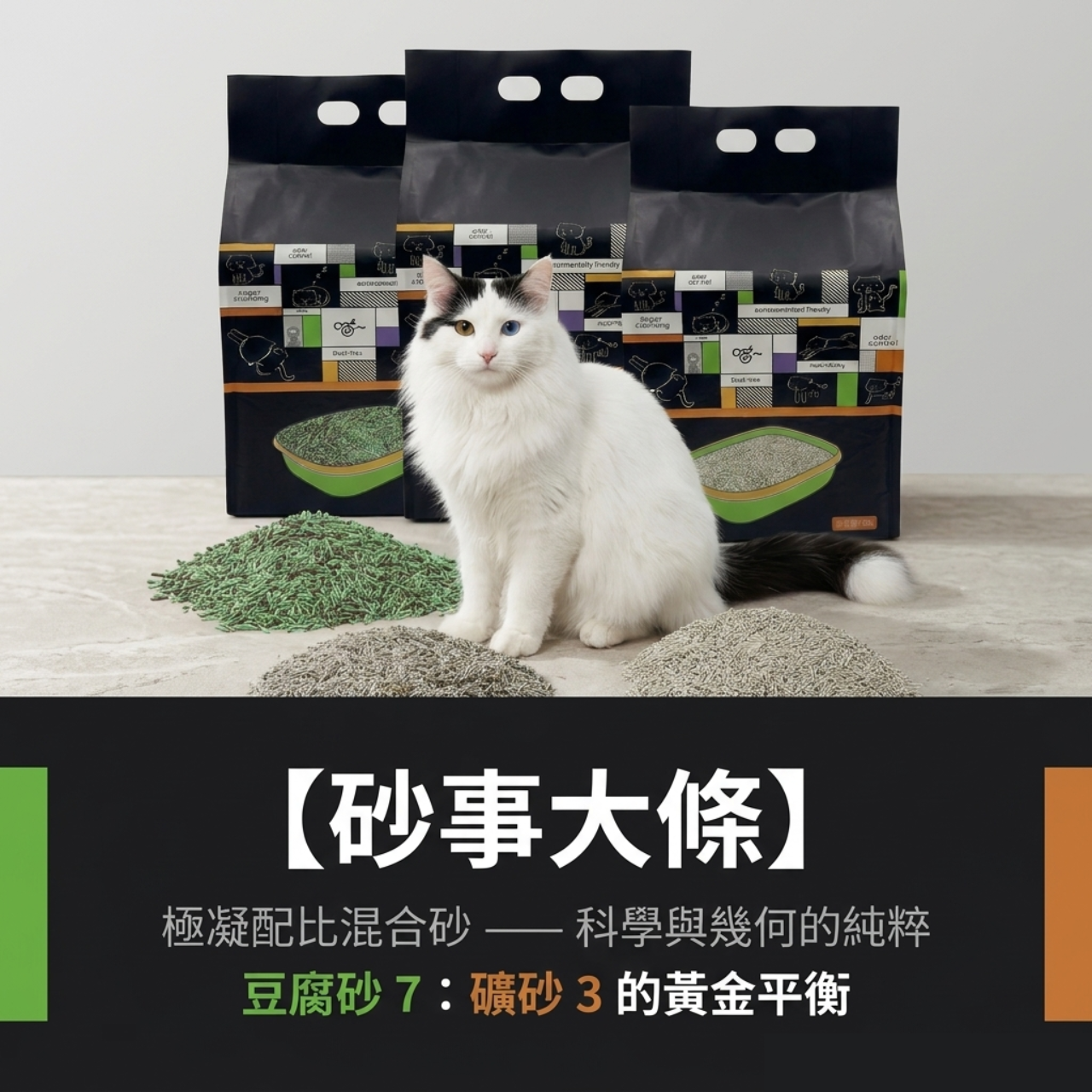 【免運】砂事大條 極凝配比混合砂 豆腐砂 礦砂 條狀礦砂 貓砂 混合砂 6L*4入