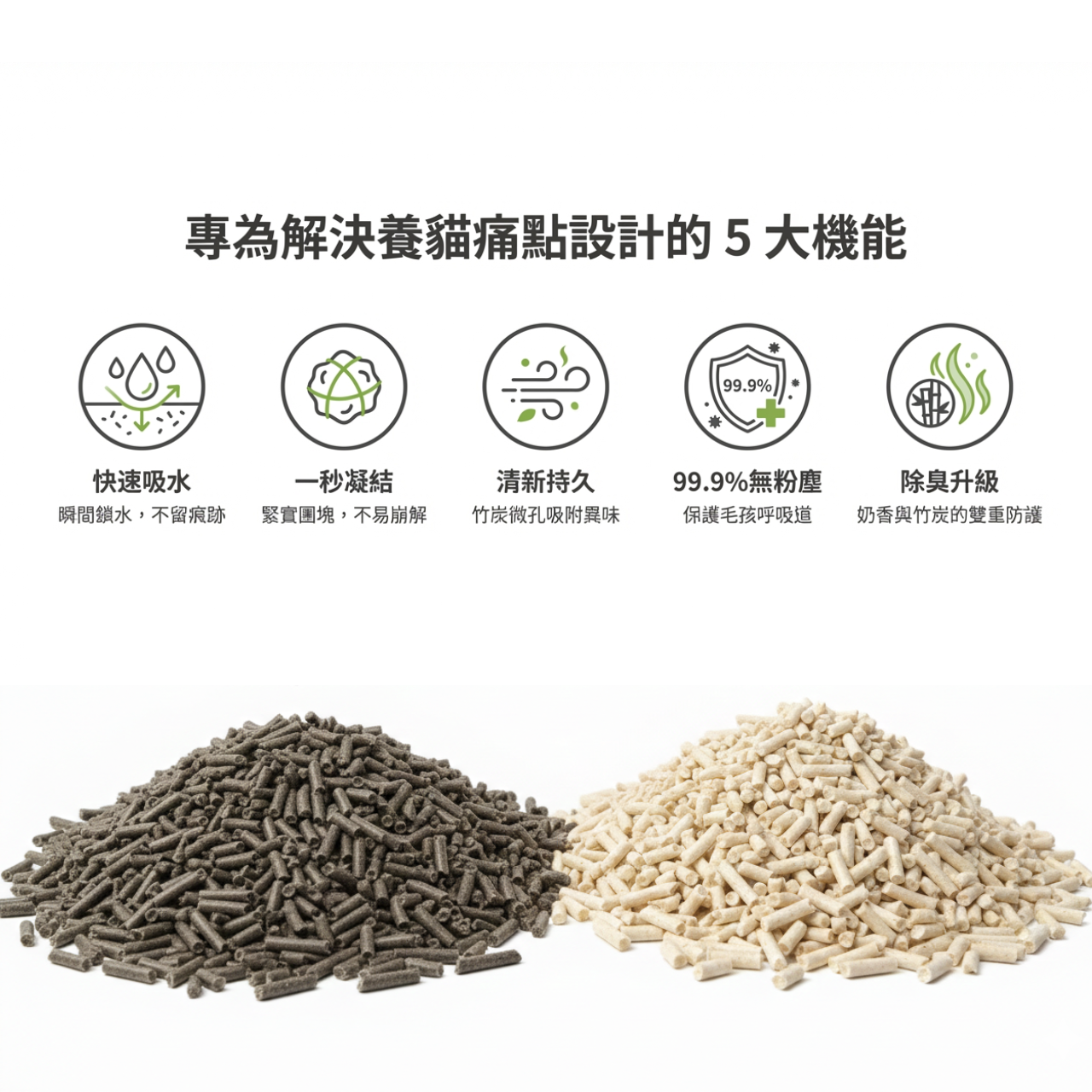 【免運】高效凝結竹炭奶香豆腐砂 9公斤