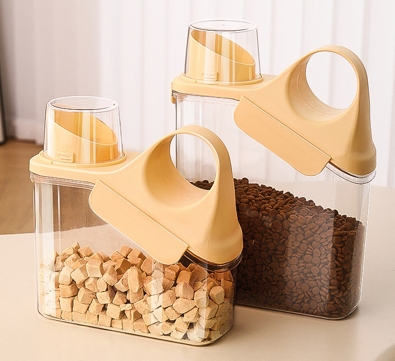 密封手持貓糧飼料桶 儲糧桶 零食桶