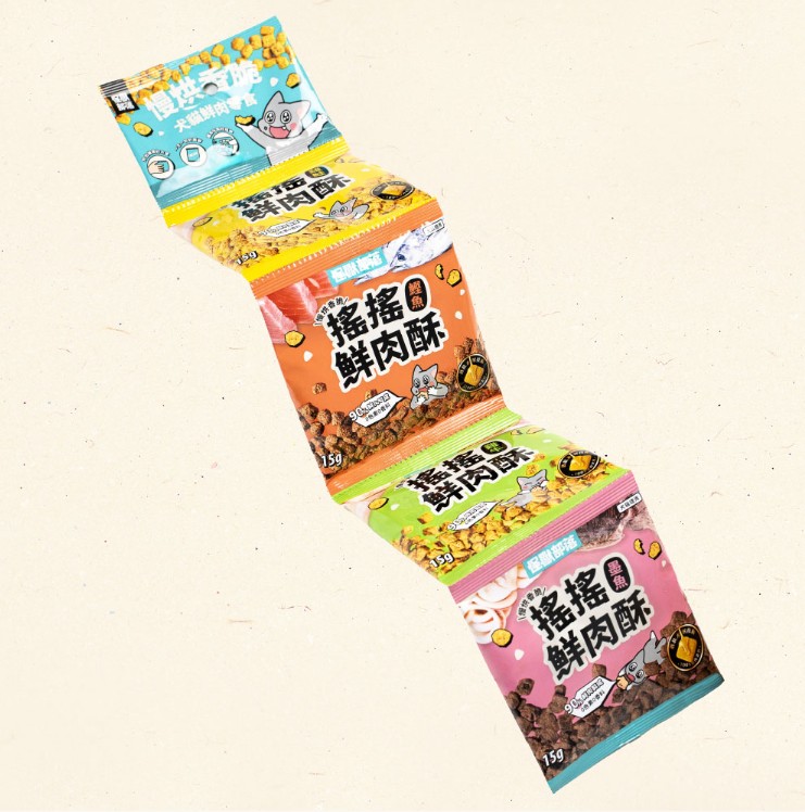 怪獸部落 慢烘搖搖鮮肉酥四連串包｜犬貓零食