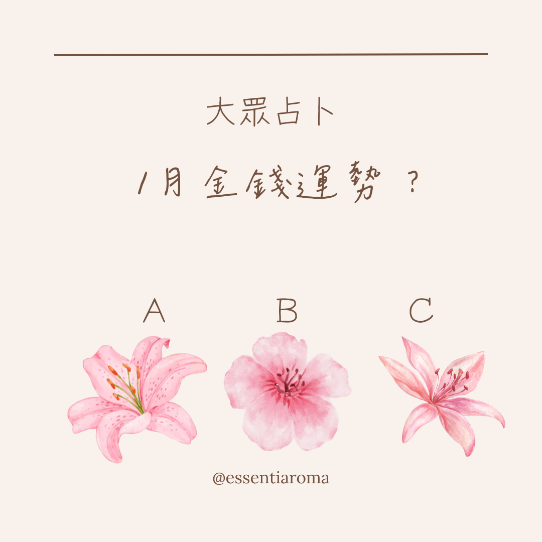 #大眾占卜 1月金錢運勢