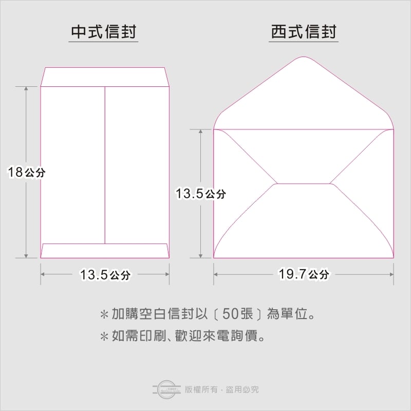 包裝－空白信封（無印刷）