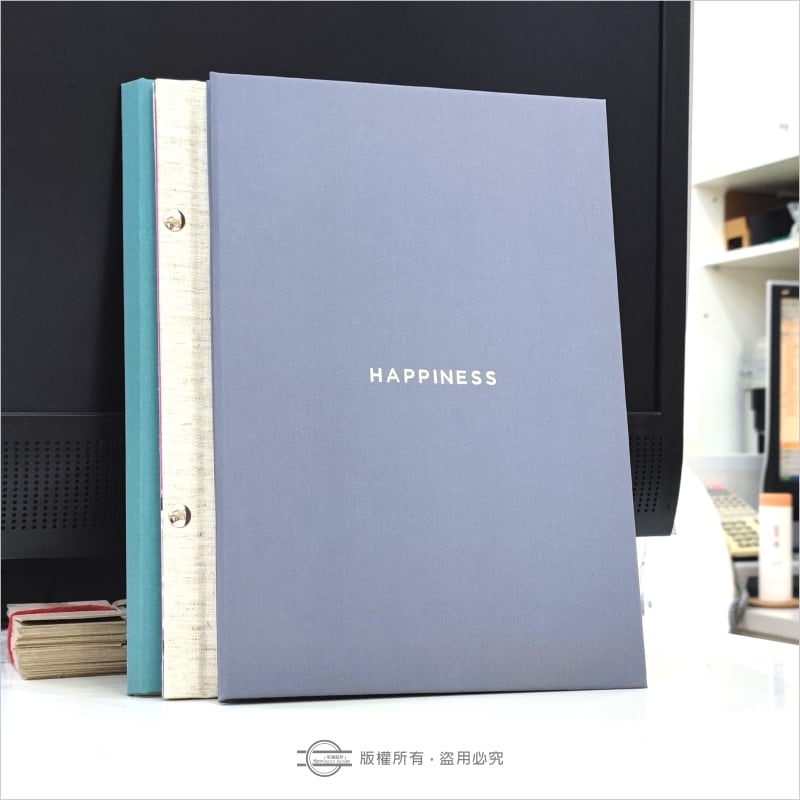 鉚釘式（布紋封面＋公版燙金）－整本印製