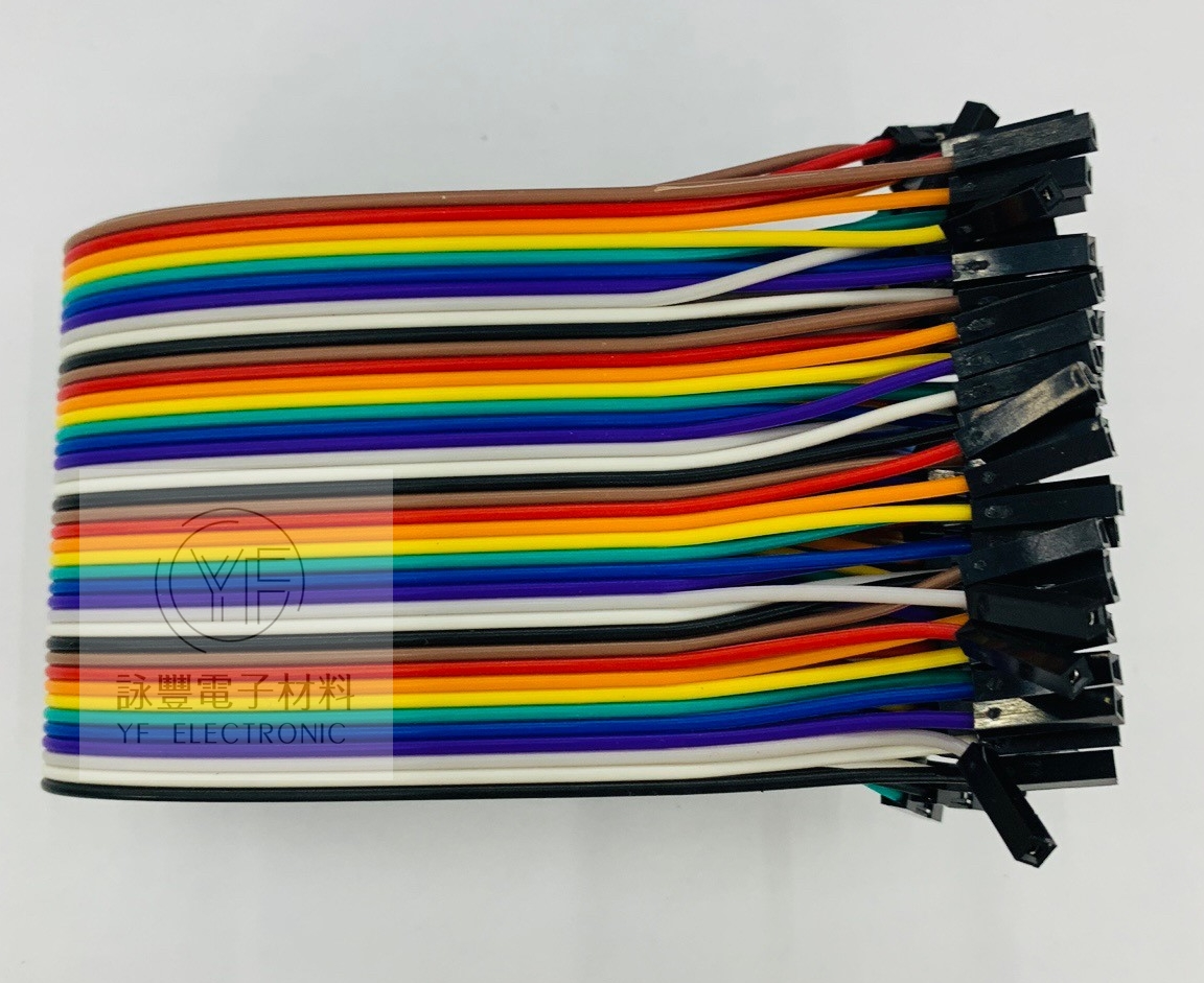 彩虹排線40P雙頭杜邦 母-母(40CM)