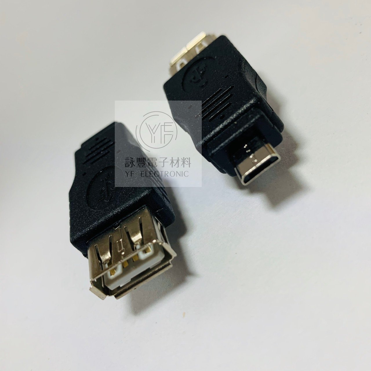 Micro  USB  B公對A母轉接頭