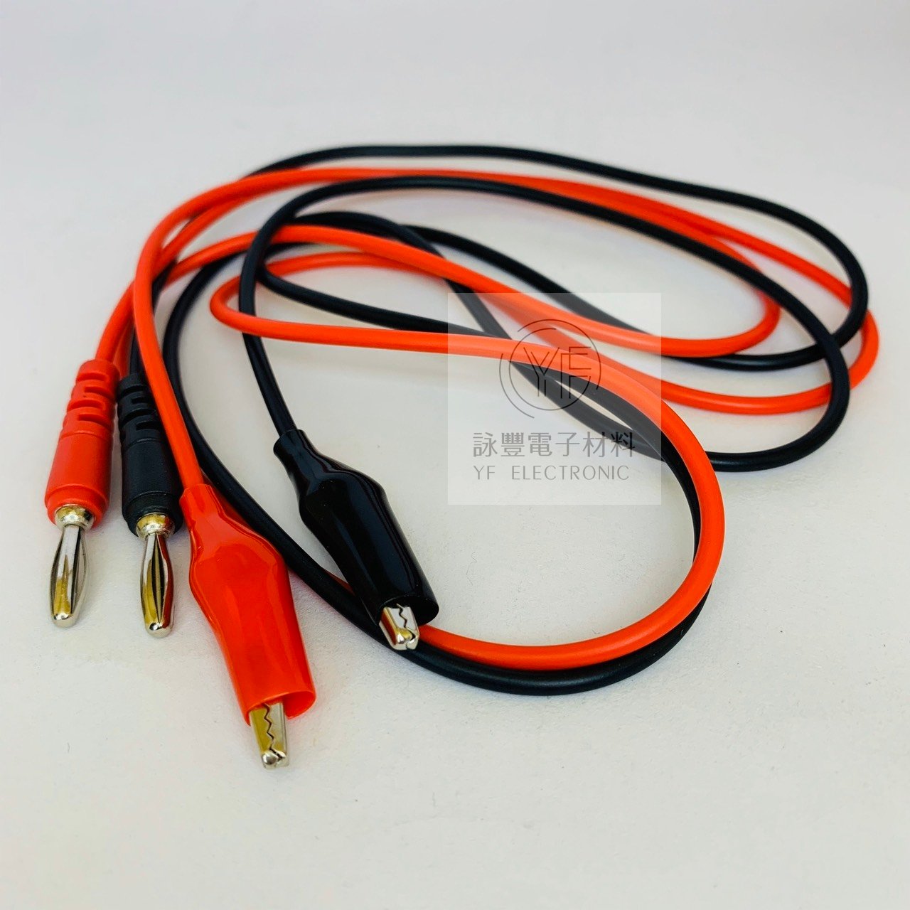 電錶線  2香蕉插頭x2小夾子(3尺)