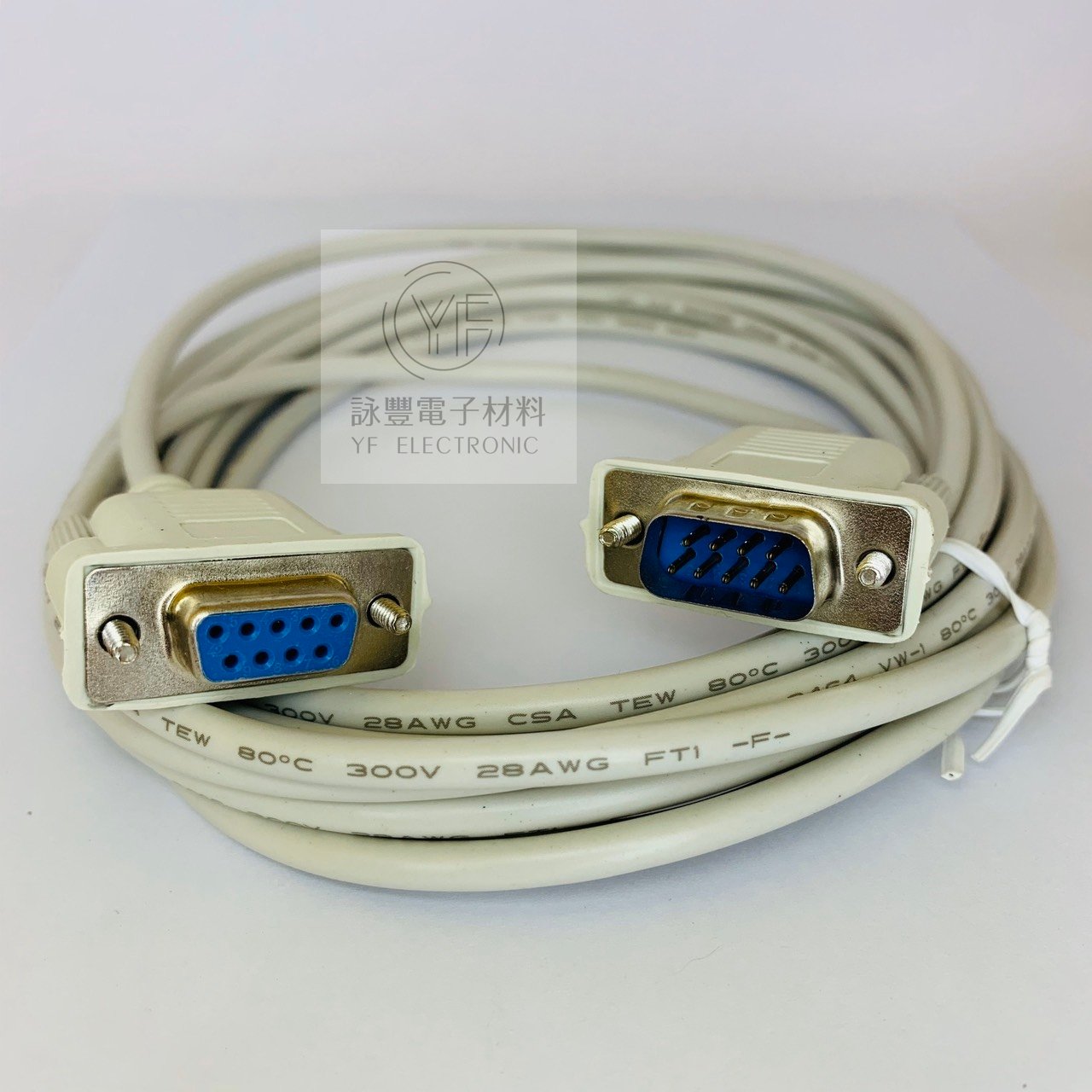 RS-232 9公/9母傳輸線(5米)