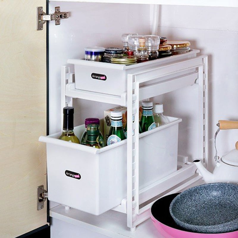 日本Pearl－雙層抽屜式置物架