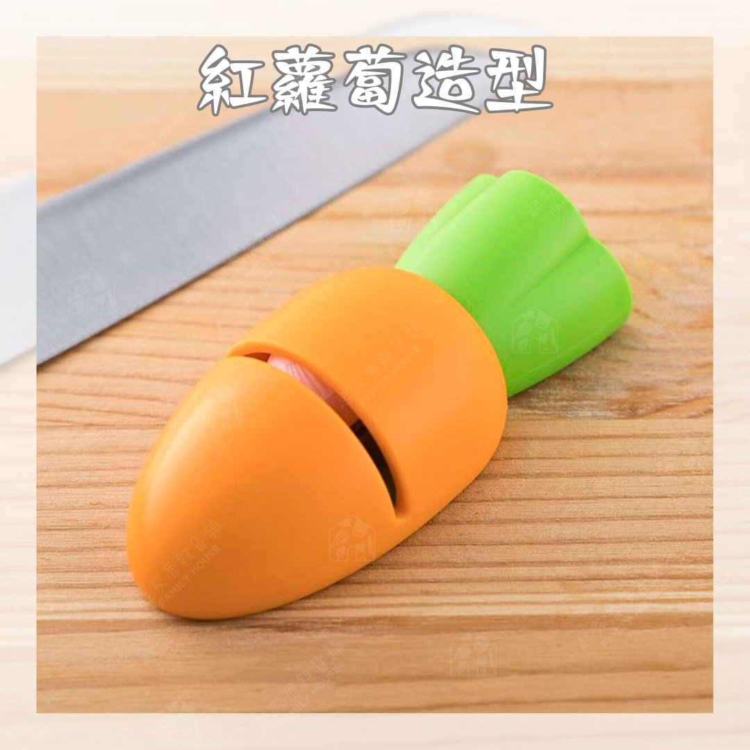 日本貝印KAI－紅蘿蔔造型陶瓷磨刀器