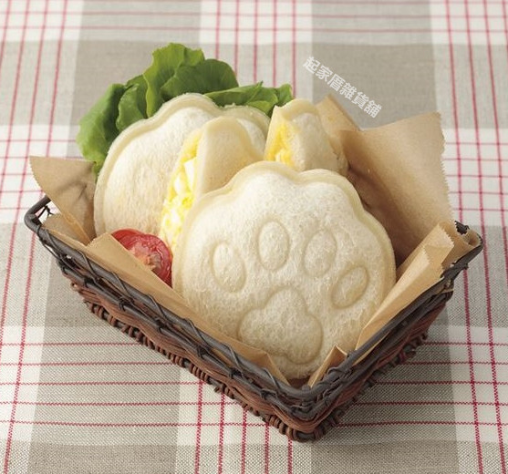 日本貝印KAI－貓咪掌印造型吐司壓模