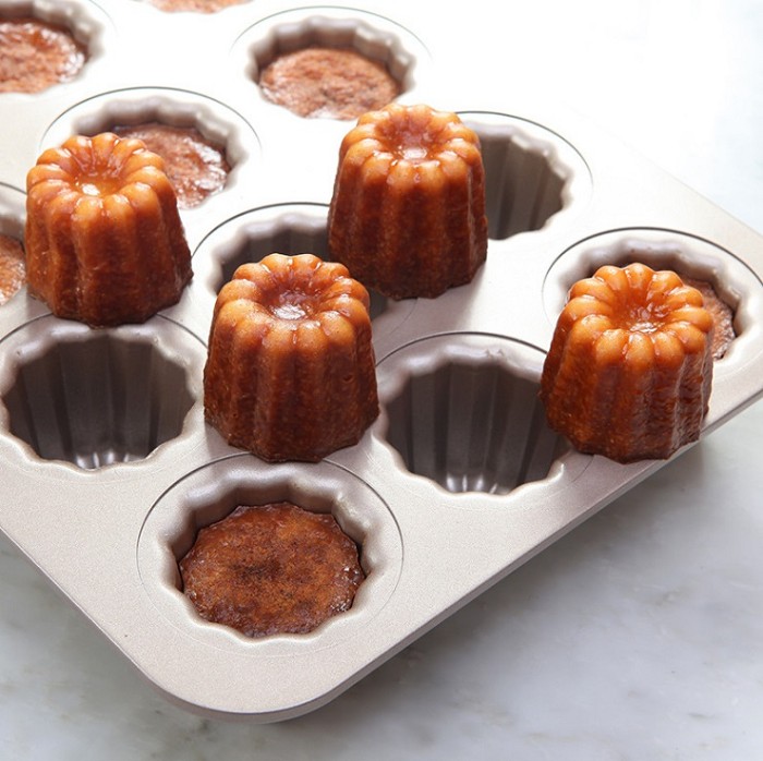 學廚Chefmade－香檳金不沾可麗露模（6連／12連）