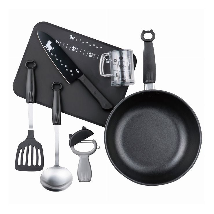 日本貝印KAI－貓咪7件組調理禮盒