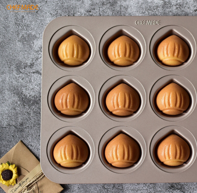 學廚Chefmade－香檳金12連粟子蛋糕模